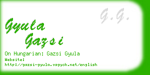 gyula gazsi business card